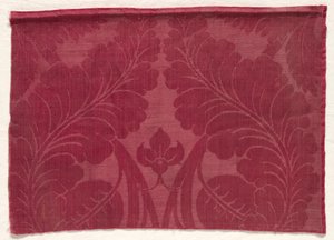 Damast mit Blatt- und Blumendesign