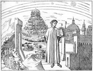 Dante 1265-1321, Florenz und die sieben Kreise der Hölle, 1882 von Unbekannt