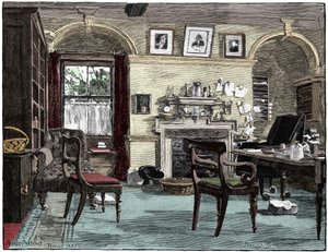 Darwins Arbeitszimmer im Down House, seinem Zuhause bei Beckenham, Kent, 1883