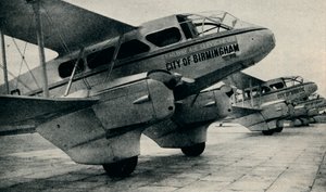 De Havilland DH89 Flugzeug, verwendet auf einigen Strecken des Railway Air Service von Unbekannt