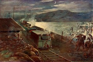De Wets Versuch, die Eisenbahn zu überqueren, 1902 von Unbekannt