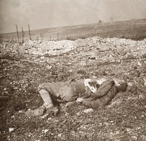 Toter deutscher Soldat, Verdun, Nordfrankreich