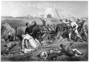 Tod von Major Skene und seiner Frau in Jhansi, 1857, ca. 1860