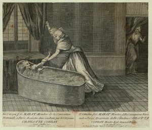 Tod von Marat, ca. 1793 von Unbekannt