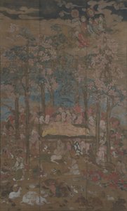 Tod des historischen Buddha Nehan-zu (15. Jahrhundert) von Unbekannt