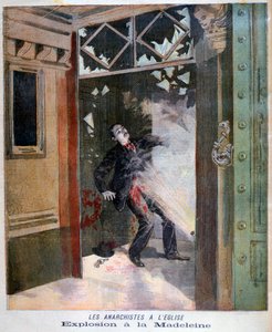 Tod des Anarchisten Jean Pauwels in der Kirche von La Madeleine, Paris, 1894 von Unbekannt