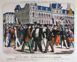 Erklärung der Dritten Französischen Republik, 4. September 1870 von Unbekannt