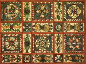 Dekoration in der St. Valentinskirche, Chechlau, 1928