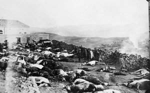 Verteidigung der Zitadelle von Rachaya, Drusenaufstand, Jabal el Druze, Syrien, 1925 von Unbekannt