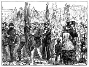 Demonstration von Seeleuten, 19. Jahrhundert, 1900