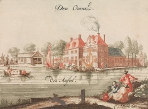 Den Omval, den Amstel, in: Tooneel Der Voornaamste Nederlands Huizen, En Lust Hoven, Naar von Unbekannt