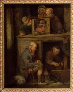 Der Dudelsackpfeifer beim Flickschuster von Unbekannt