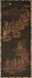 Abstieg der neun Leuchtkörper und der sieben Sterne in Kasuga, 1300er Jahre