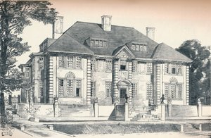 Entwurf für ein Haus in Hampstead von C. H. B. Quennell, ca. 1913 von Unbekannt