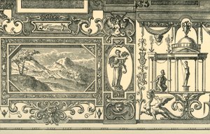 Entwurf für eine Wand- oder Deckendekoration im grotesken Stil, 16. Jahrhundert, 1881 von Unbekannt