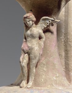 Detail von Canosan polychrome Keramik-Oinochoe, Apulien, ca. frühes 3. Jahrhundert v. Chr.