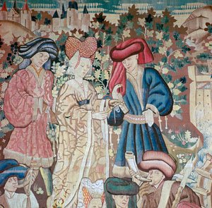 Detail aus den Devonshire-Jagdteppichen, 15. Jahrhundert