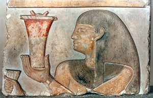 Detail eines Basreliefs aus El-Bahrain, Ägypten, 22.-20. Jahrhundert v. Chr. von Unbekannt