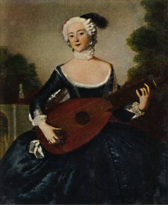 Die Lieblingsschwester Friedrichs des Großen, 1709-1758 - Gemälde von Pesne, 1934 von Unbekannt