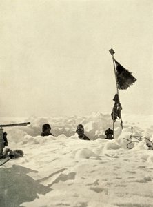 Graben zur Bestimmung der Schneetiefe über einem Depot, um 1908, 1909