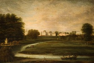 Fernansicht von Birdingbury Hall, Warwickshire, 1800