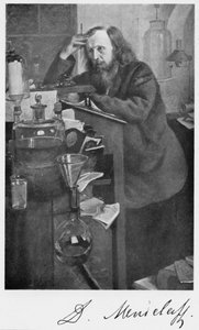 Dmitri Iwanowitsch Mendelejew 1834-1907, russischer Chemiker, um 1900er Jahre von Unbekannt