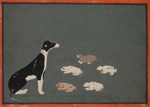 Hund mit Welpen, ca. 1780 von Unbekannt