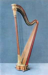 Doppelpedalharfe, hergestellt von Erard Frères, Paris, Mitte des 19. Jahrhunderts, 1948 von Unbekannt