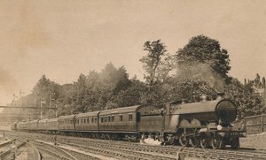 Down Brighton Express bei South Croydon. Lokomotive 4-4-2, Nr. 421, ca. 1920 von Unbekannt