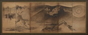 Drache und Tiger, Momoyama- oder Edo-Periode, 17. Jahrhundert