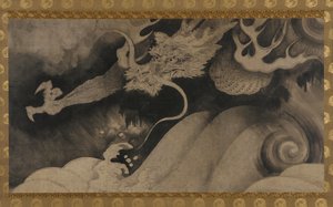 Drache, Wellen und Wolken, Momoyama-Periode, 1568-1615