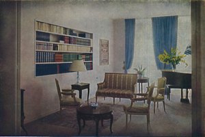 Salon entworfen von André Dumuys, der an das Wohnzimmer angrenzt
