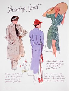 Dressing Sport, Modeillustration, 1935 von Unbekannt