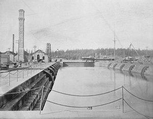 Trockendock in Esquimalt, British Columbia, ca. 1897