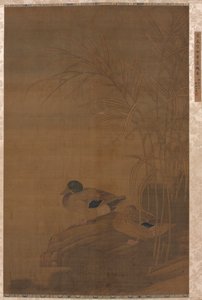 Enten unter Schilf, 1400er Jahre von Unbekannt