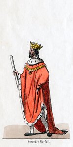 Herzog von Norfolk, Kostümentwurf für Shakespeares Stück, Heinrich VIII., 19. Jahrhundert von Unbekannt