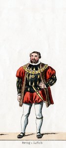 Herzog von Suffolk, Kostümentwurf für Shakespeares Stück, Heinrich VIII, 19. Jahrhundert