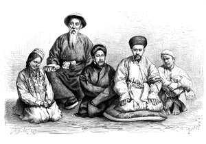 Dungans und Taranchis, Typen und Kostüme, ca. 1890 von Unbekannt