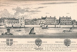 Durham House, Salisbury House und Worcester House, London von Unbekannt