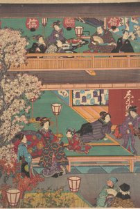 Früher Abend im Yoshiwara-Gasthaus