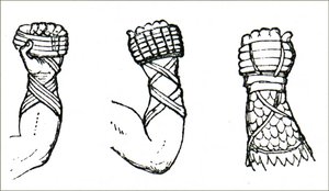 Frühe Boxhandschuhe