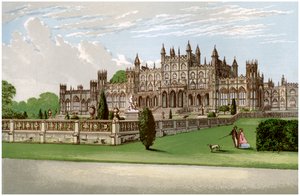 Eaton Hall, Cheshire, Heim des Herzogs von Westminster, um 1880 von Unbekannt