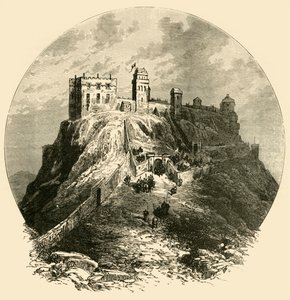 Edinburgh Castle, wie es vor der Belagerung von 1573 war, 1890 von Unbekannt