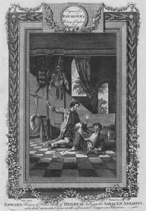 Edward, Prinz von Wales, Sohn von Heinrich III., tötet den Sarazenen-Attentäter von Unbekannt