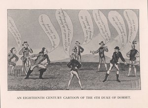 Edward Sackville 1591-1652, 4. Herzog von Dorset, beim Cricketspielen, 18. Jahrhundert 1912 von Unbekannt