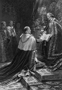 Edward VII. legt den Eid ab, 1902