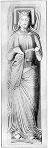 Abbild von Königin Eleonore, Gemahlin von Heinrich II., 13. Jahrhundert, 1910 von Unbekannt