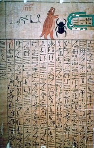 Ägyptische Hieroglyphen aus einem Totenbuch von Unbekannt