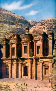 El Deir das Kloster, Petra, Jordanien, um 1924
