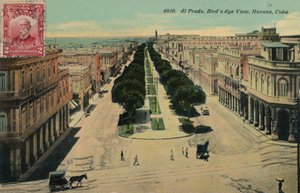 El Prado, Vogelperspektive, Havanna, Kuba, 1911 von Unbekannt